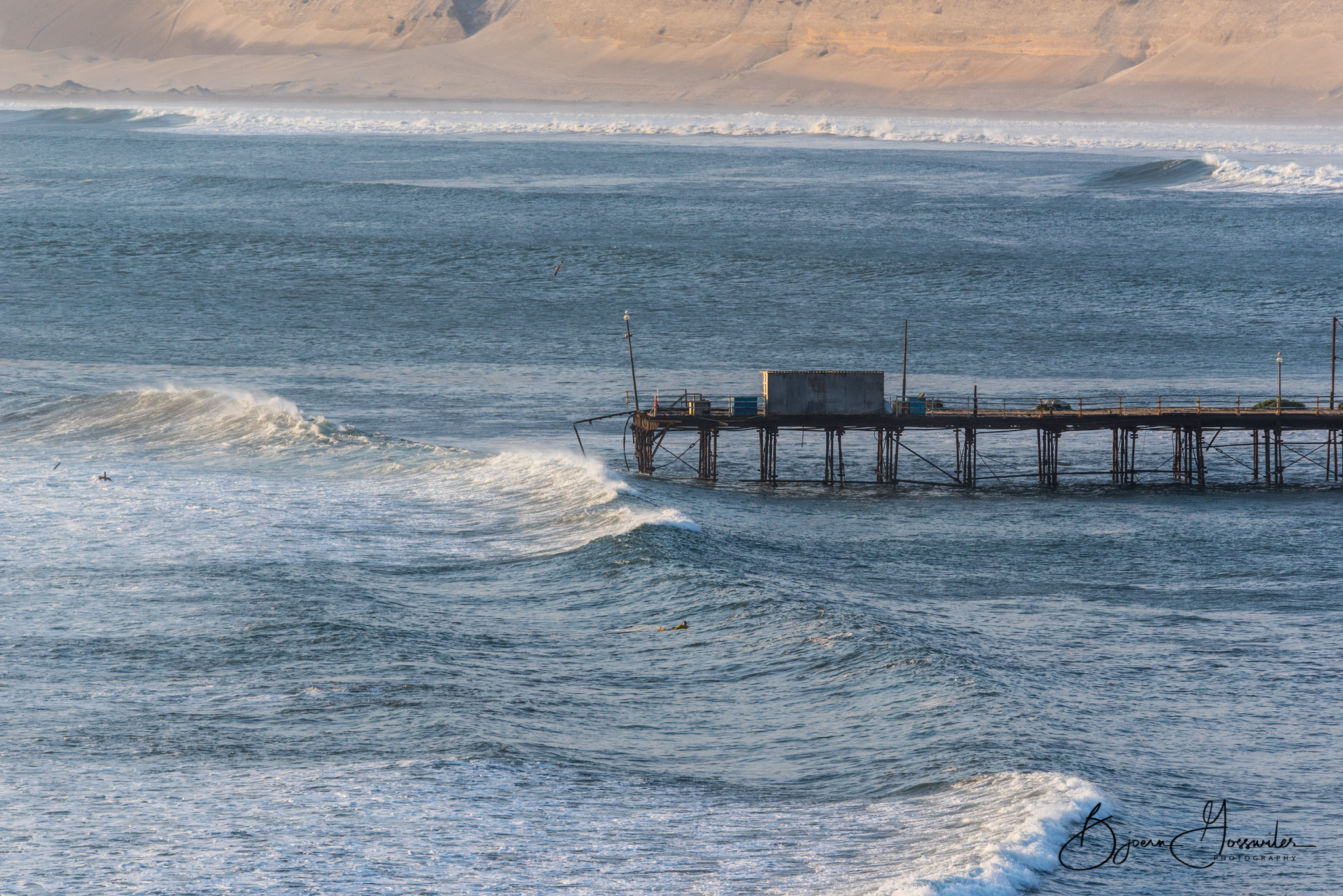 Pier after big swell gone